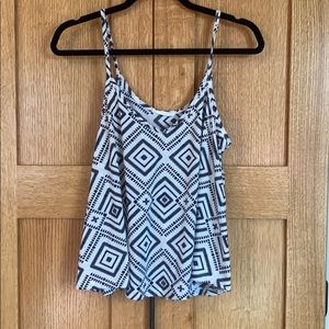 Patterned black and white tank  from Lush